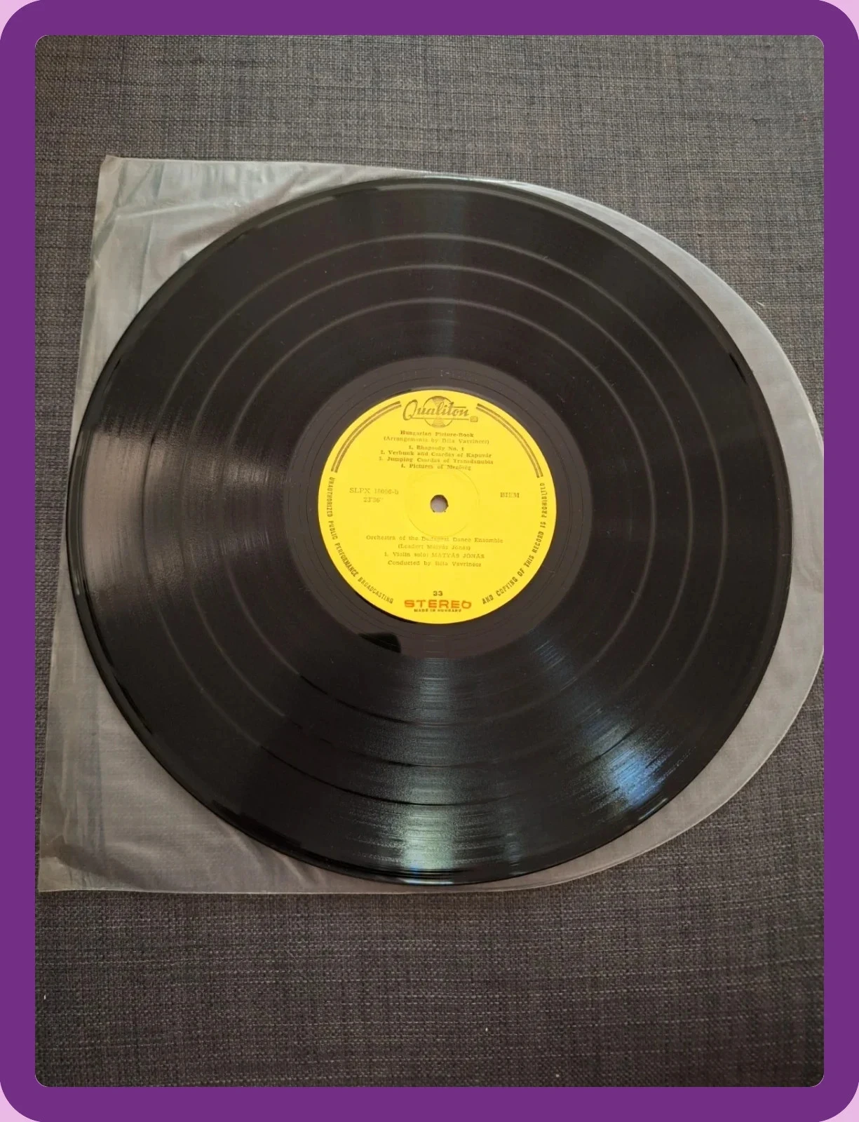 Disco de Vinil LP 33T - Livro de Imagens Húngaro – photo 3